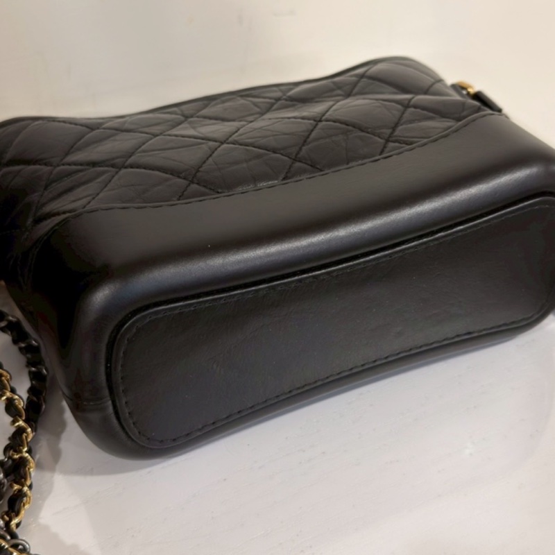 99新wsw）全網最低價 朵泡芙托特包手提單肩包 Chanel 香奈兒黑銀菱格紋雲-17