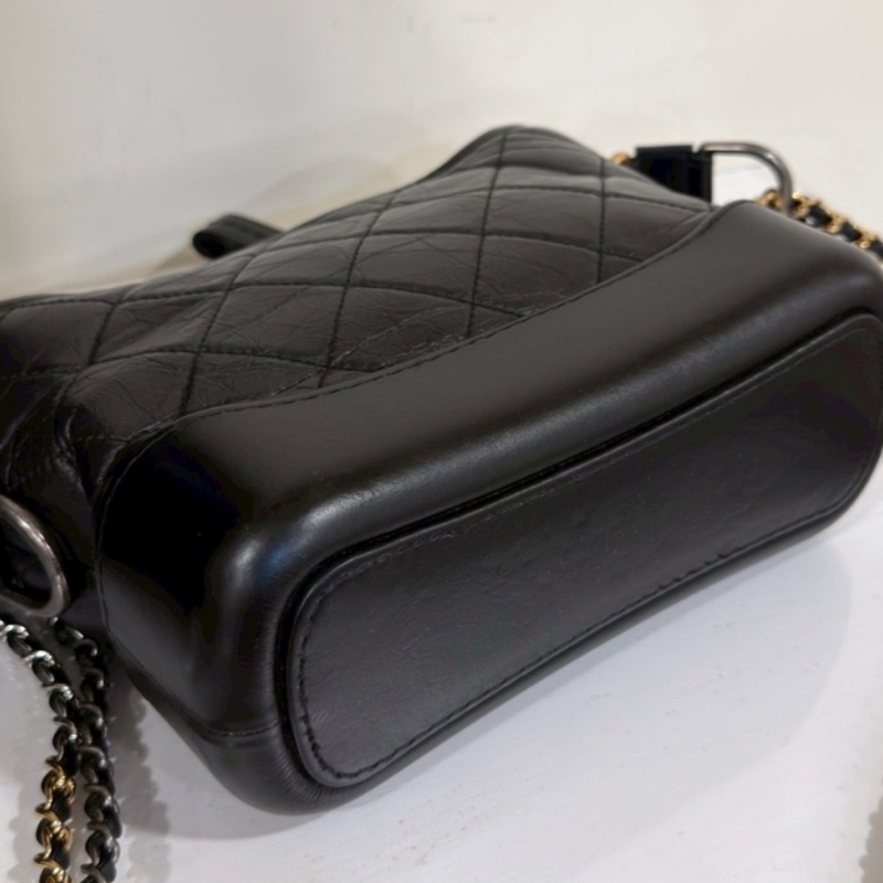 99新wsw）全網最低價 朵泡芙托特包手提單肩包 Chanel 香奈兒黑銀菱格紋雲-18