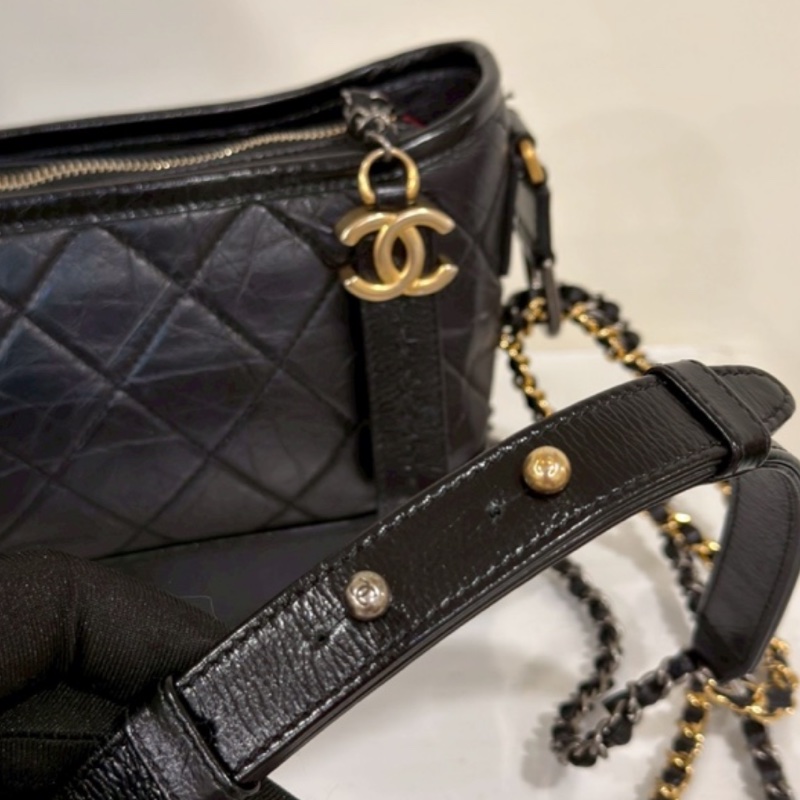 99新wsw）全網最低價 朵泡芙托特包手提單肩包 Chanel 香奈兒黑銀菱格紋雲-19