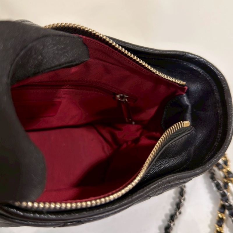 99新wsw）全網最低價 朵泡芙托特包手提單肩包 Chanel 香奈兒黑銀菱格紋雲-21