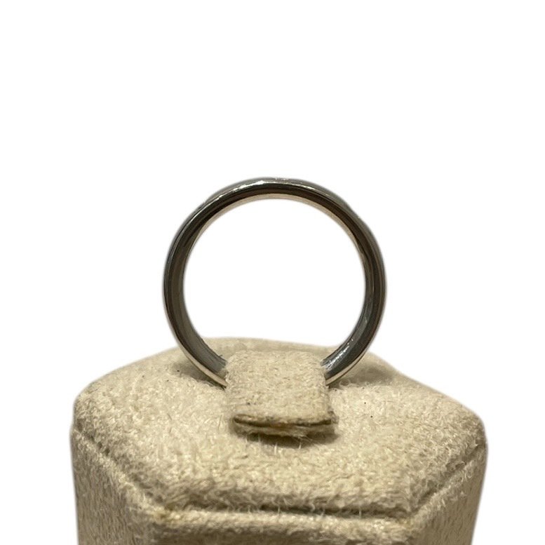 VAN CLEEF&ARPELS 三鑽單圈戒指 K18WG #48-4