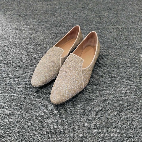 HERMES  亮面小銀鞋  36.5碼  無附件