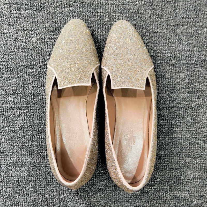 HERMES  亮面小銀鞋  36.5碼  無附件-5