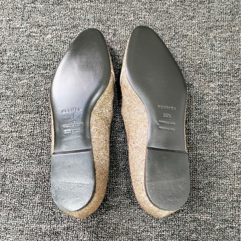 HERMES  亮面小銀鞋  36.5碼  無附件-8