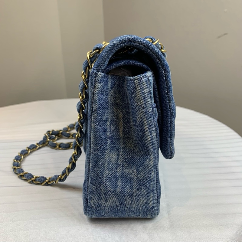 香奈兒/Chanel 經典牛仔布手袋 99新 款式清爽帥氣 26*6.5*16-3