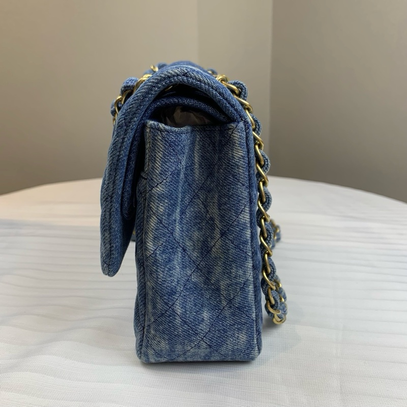 香奈兒/Chanel 經典牛仔布手袋 99新 款式清爽帥氣 26*6.5*16-4