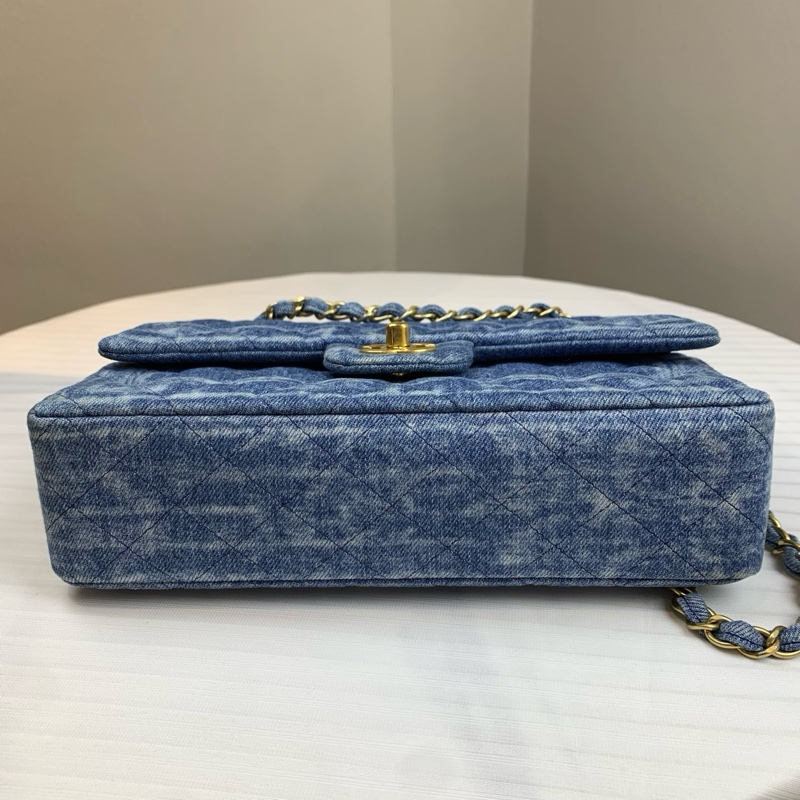 香奈兒/Chanel 經典牛仔布手袋 99新 款式清爽帥氣 26*6.5*16-6