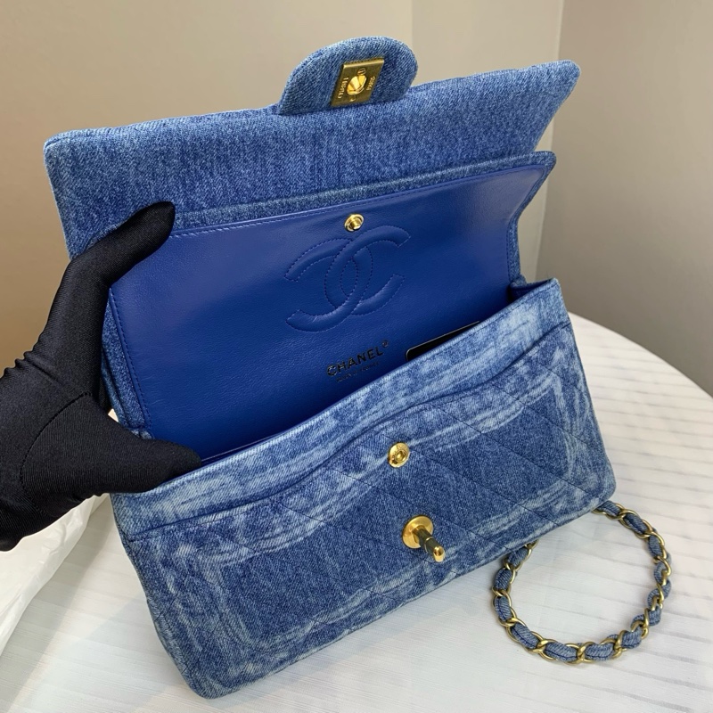 香奈兒/Chanel 經典牛仔布手袋 99新 款式清爽帥氣 26*6.5*16-8