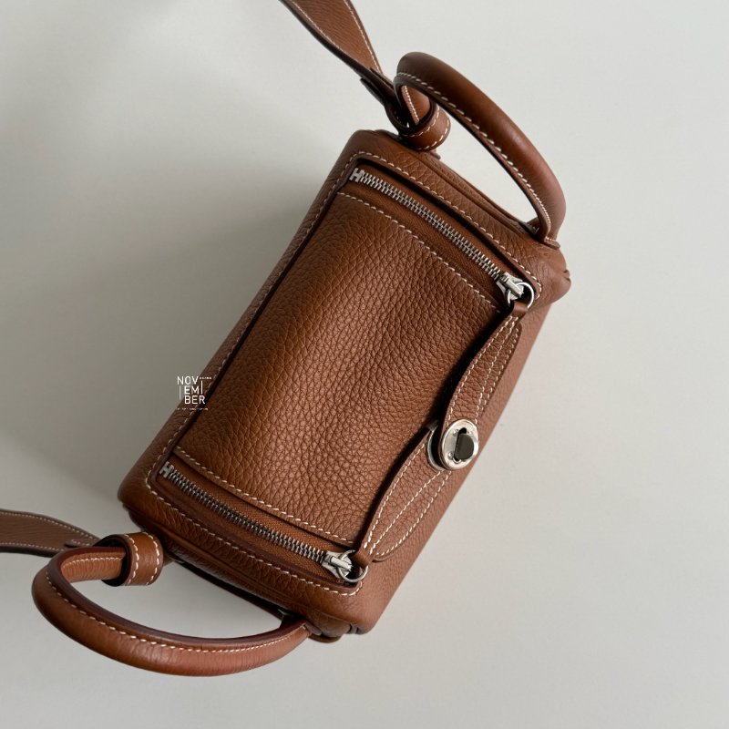 閒置新✨全配有購證🙌🏻 Hermès 愛馬仕 Mini Lindy 金棕銀釦二代-2