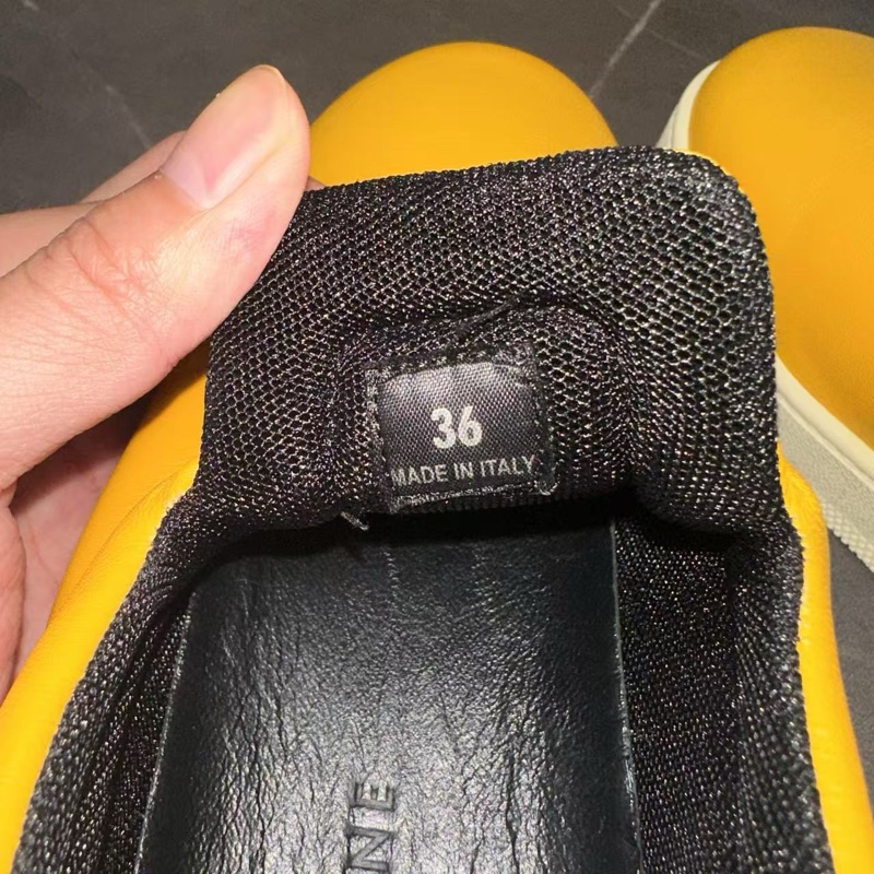 CELINE 賽琳 厚底黃色平跟鞋 36 🈚附件-8