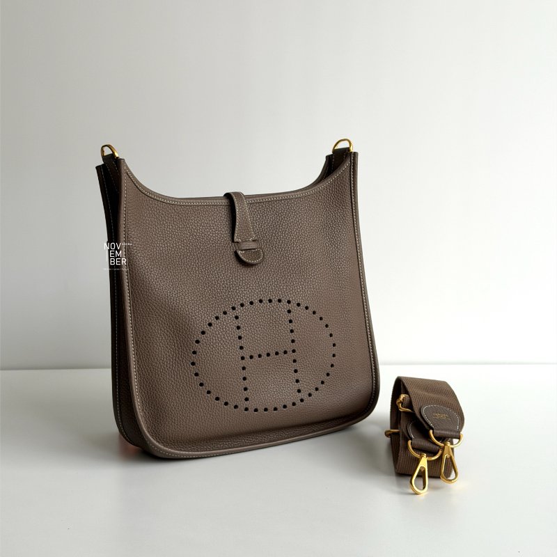 99新🆕 全配有購證🙌🏻 Hermès 愛馬仕 Evelyne 29 大象灰金釦-2