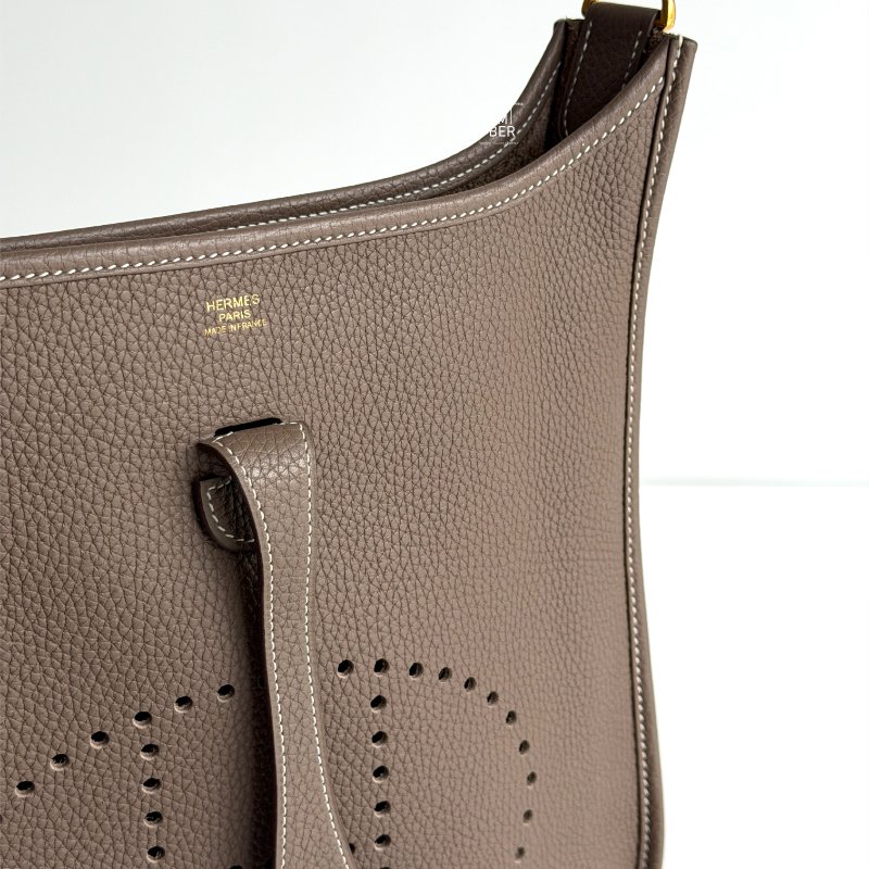 99新🆕 全配有購證🙌🏻 Hermès 愛馬仕 Evelyne 29 大象灰金釦-3