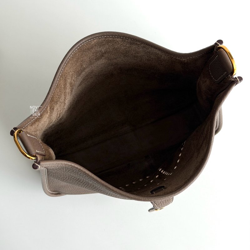 99新🆕 全配有購證🙌🏻 Hermès 愛馬仕 Evelyne 29 大象灰金釦-5