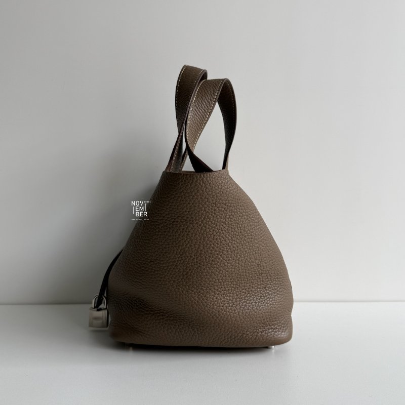 99新🆕 有購證🙌🏻 Hermès 愛馬仕 Picotin18 大象灰銀釦-2