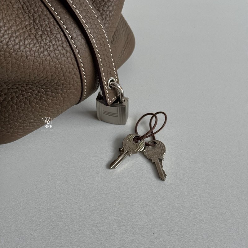 99新🆕 有購證🙌🏻 Hermès 愛馬仕 Picotin18 大象灰銀釦-4