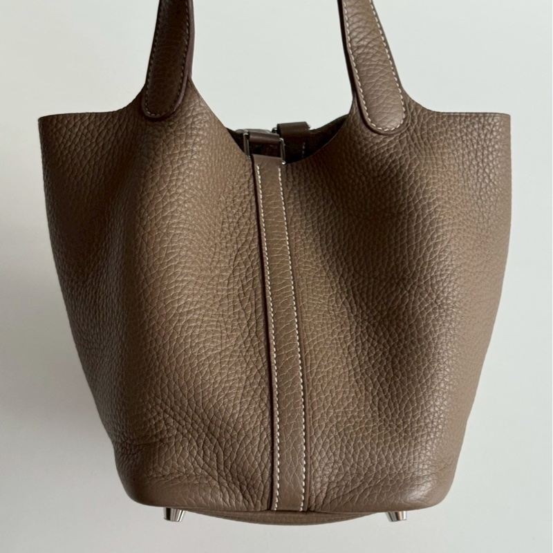 99新🆕 有購證🙌🏻 Hermès 愛馬仕 Picotin18 大象灰銀釦-6