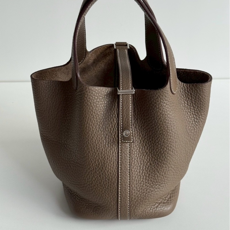 99新🆕 有購證🙌🏻 Hermès 愛馬仕 Picotin18 大象灰銀釦-7