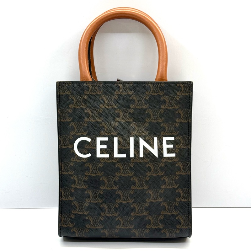 CELINE  賽琳 經典老花TRIOMPHE MINI CABAS VERTICAL 手提斜背2WAY包-0