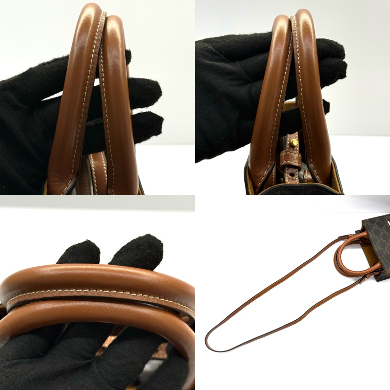 CELINE  賽琳 經典老花TRIOMPHE MINI CABAS VERTICAL 手提斜背2WAY包-4