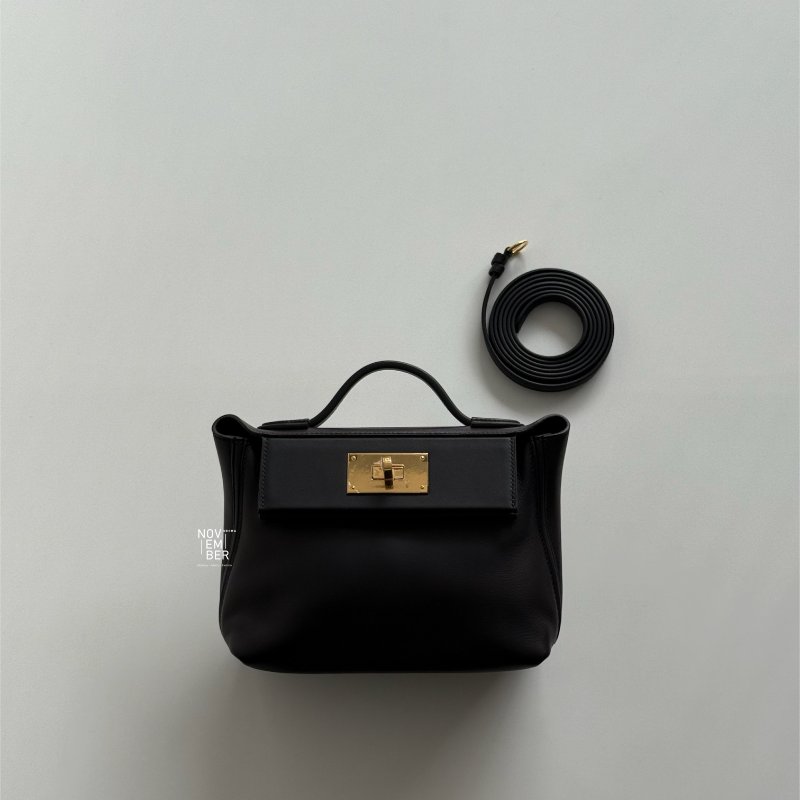99新🆕 有購證🙌🏻 Hermès 愛馬仕 2424 mini 黑色金釦-1