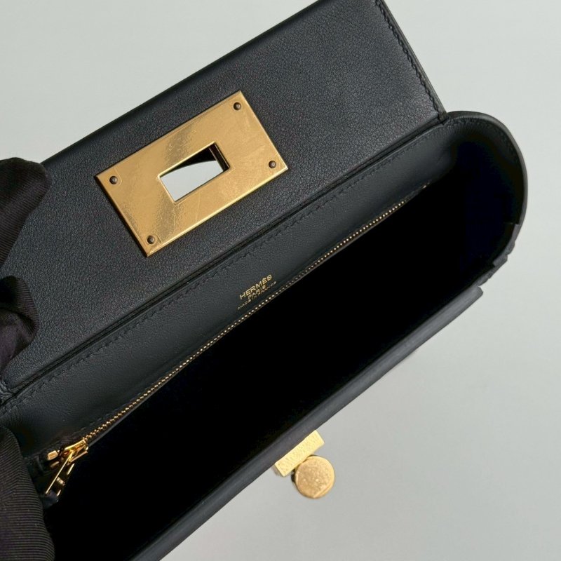 99新🆕 有購證🙌🏻 Hermès 愛馬仕 2424 mini 黑色金釦-7