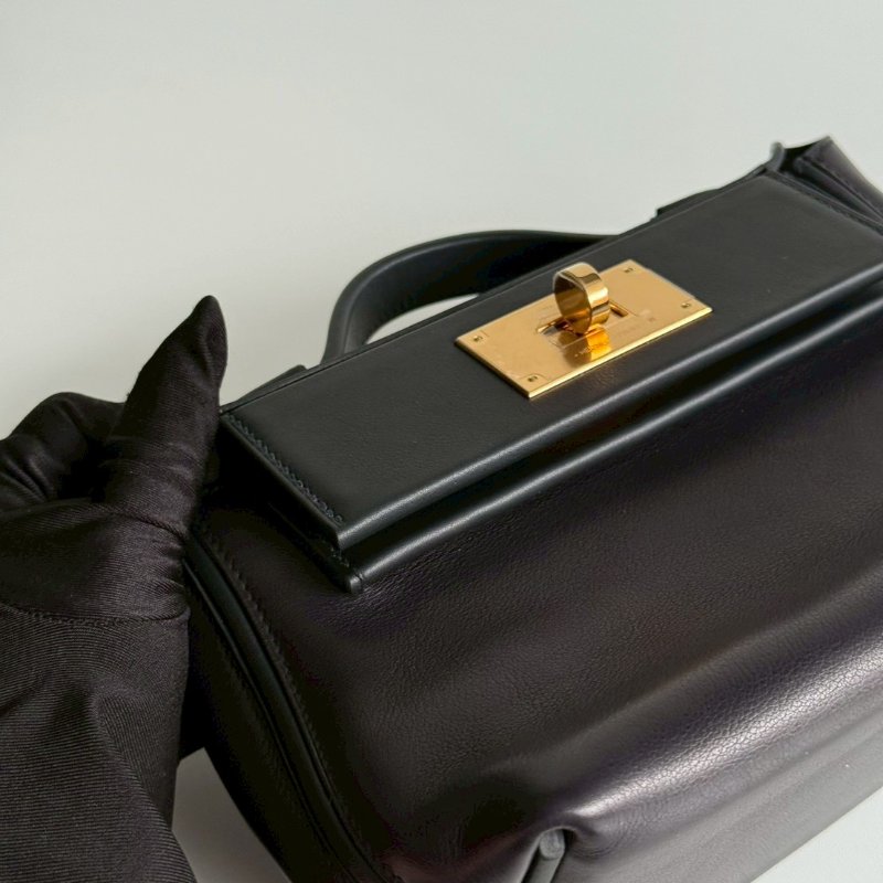 99新🆕 有購證🙌🏻 Hermès 愛馬仕 2424 mini 黑色金釦-14