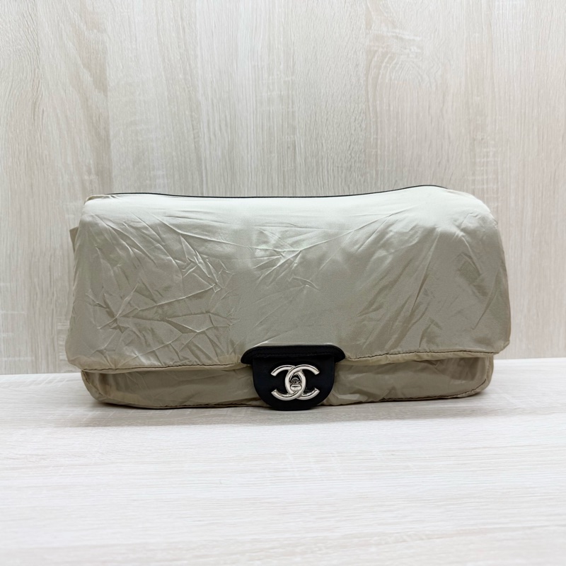 CHANEL🖤限定款黑色菱格紋雨衣兩用鏈包A48556-5