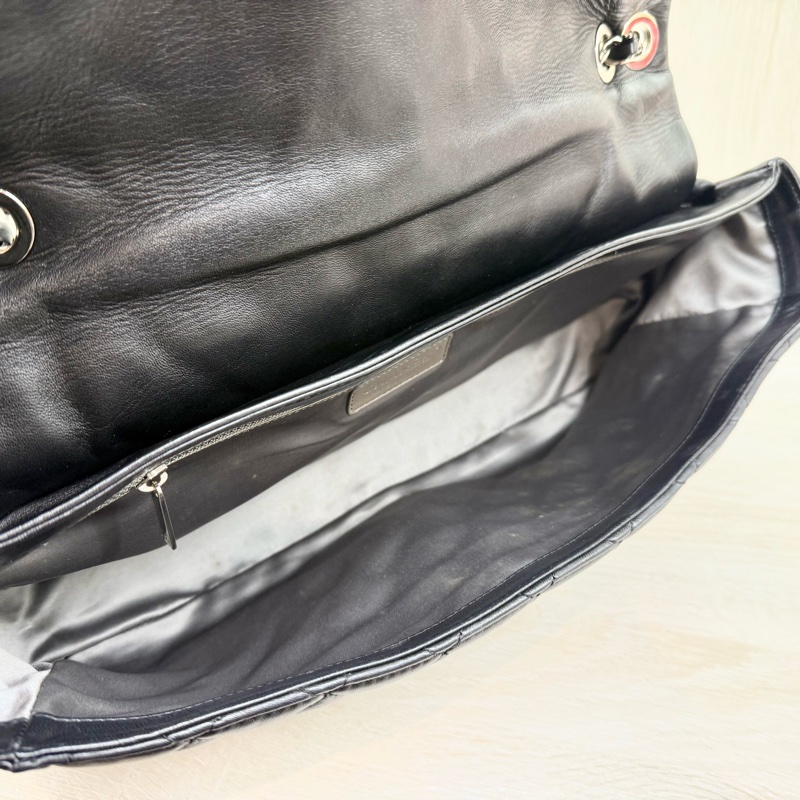 CHANEL🖤限定款黑色菱格紋雨衣兩用鏈包A48556-26