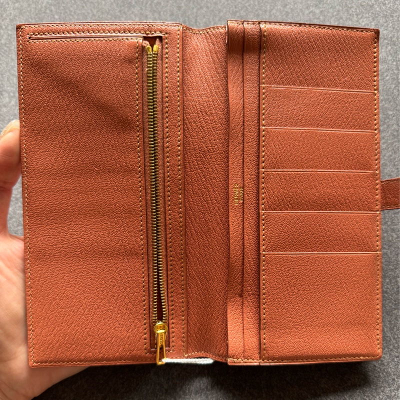 自用划算 Hermès Bearn H 長夾｜溫柔粉色金扣｜經典 H 釦長夾-1