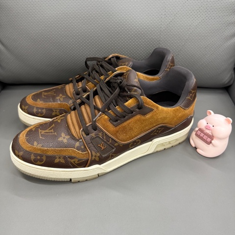 Louis Vuitton路易威登 TRAINER 棕色 老花男鞋 41碼