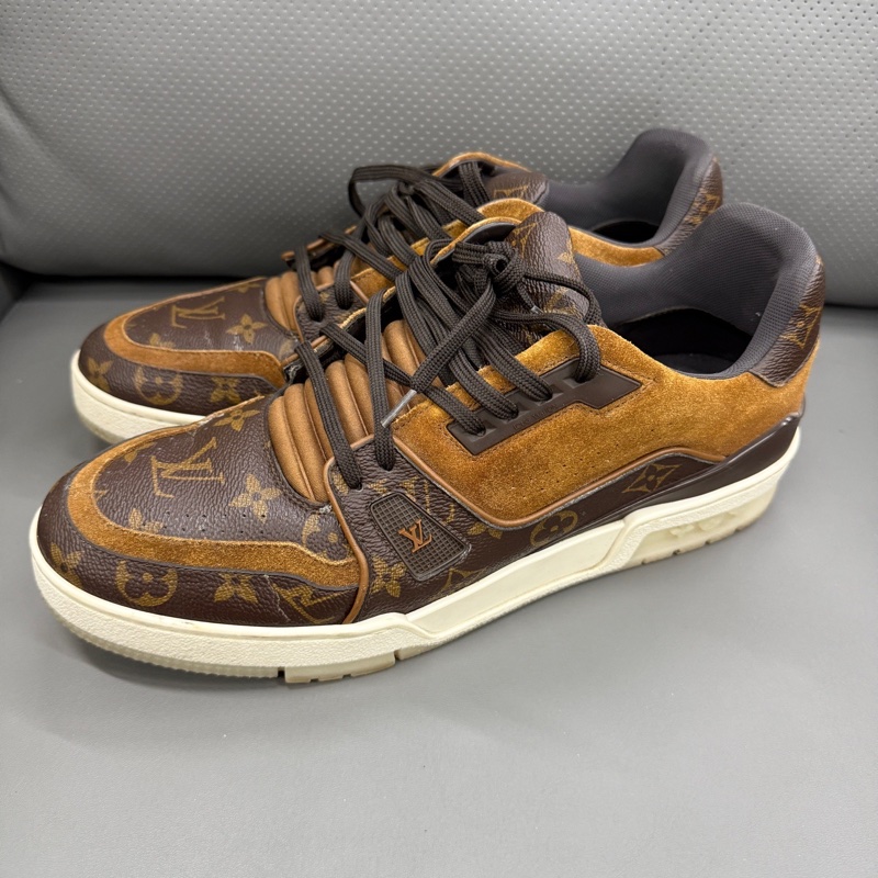 Louis Vuitton路易威登 TRAINER 棕色 老花男鞋 41碼-4