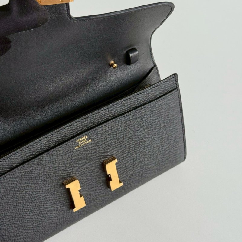 99新🆕 Hermès 愛馬仕 Constance To Go 黑色金釦-13