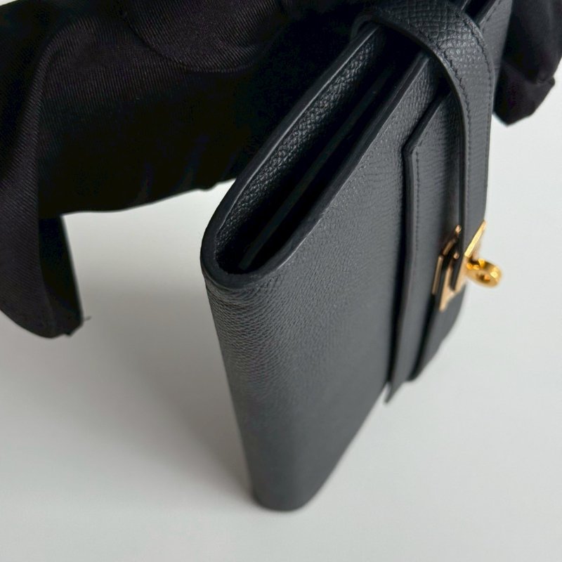 99新🆕 Hermès 愛馬仕 Kelly 長夾 黑色金釦-13