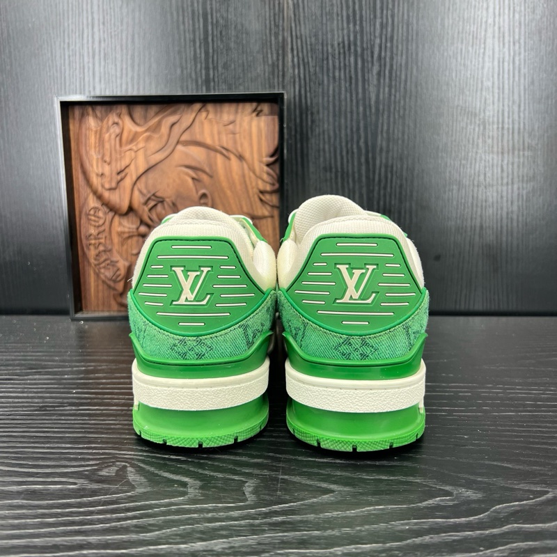 Louis Vuitton路易威登trainer 白綠牛仔 39碼-2