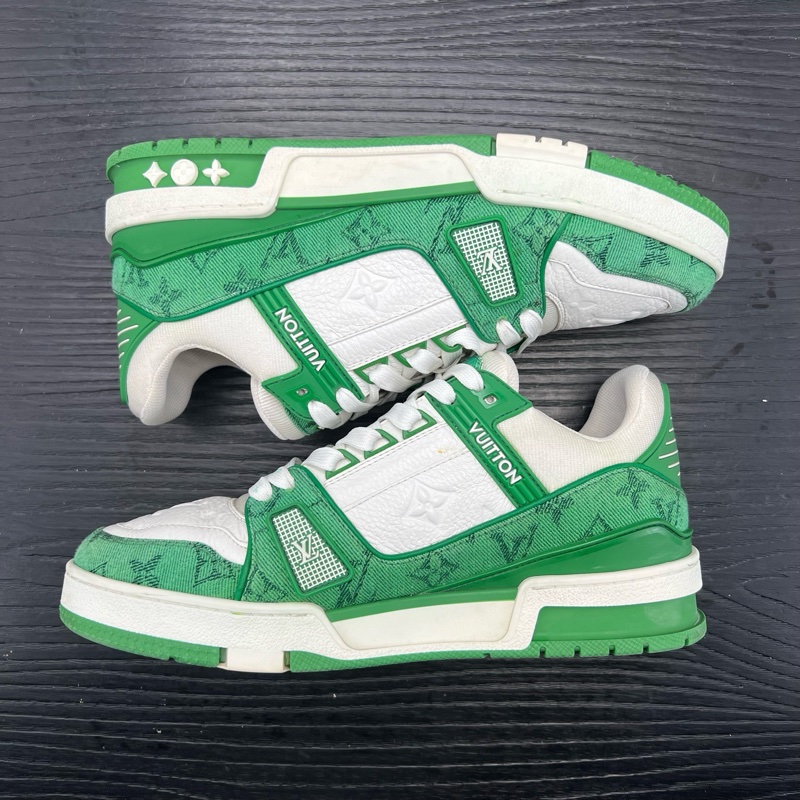 Louis Vuitton路易威登trainer 白綠牛仔 39碼-5