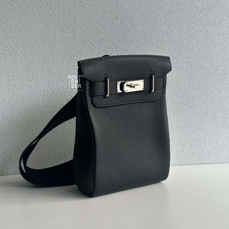 99新🆕 全配有購證🙌🏻 Hermès 愛馬仕 Hac A Dos 黑色銀釦-1