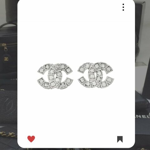 🛍️🎁 26 🔥 3月新品上架 💘 香奈兒 Chanel 方形寶石耳環🔥 香奈兒熱賣款 香奈兒經典款 耳環 CHANEL EARRING