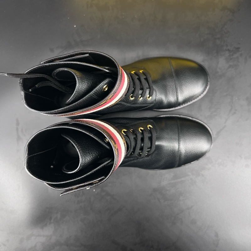 Louis Vuitton路易威登 黑色 老花綁帶短靴 36.5 碼-4