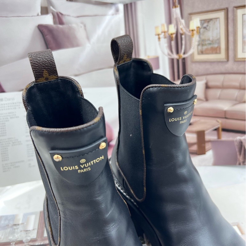 97新 Louis Vuitton路易威登 切爾西 黑色 短靴 37碼-1