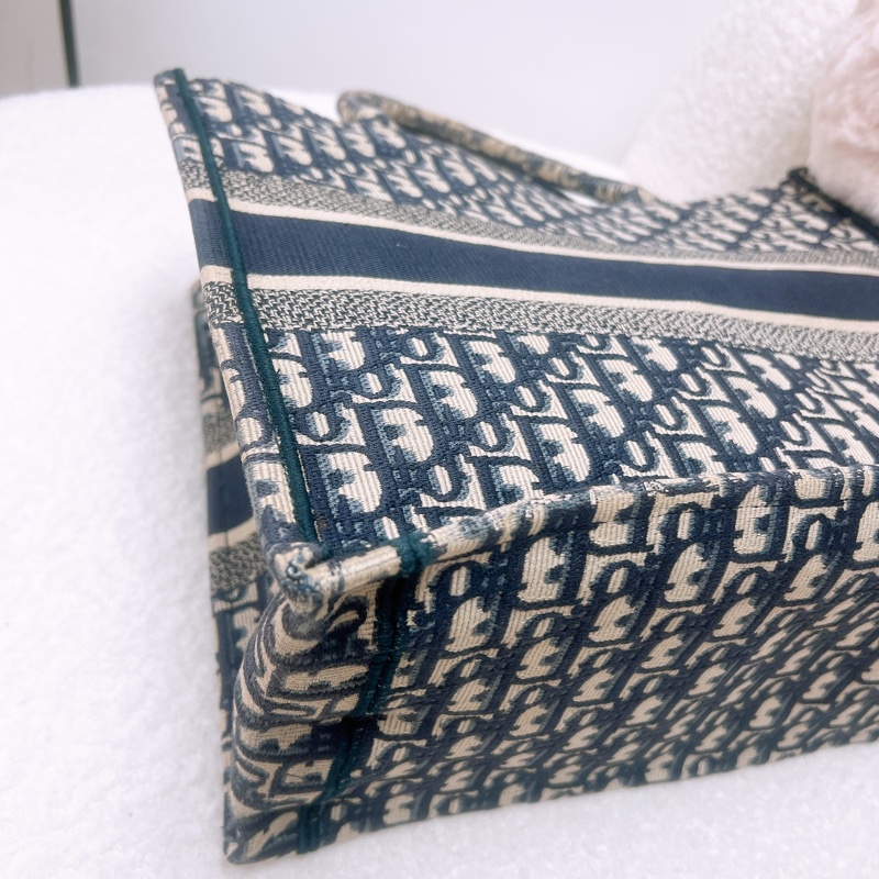 Dior book 藍色老花中號托特-6