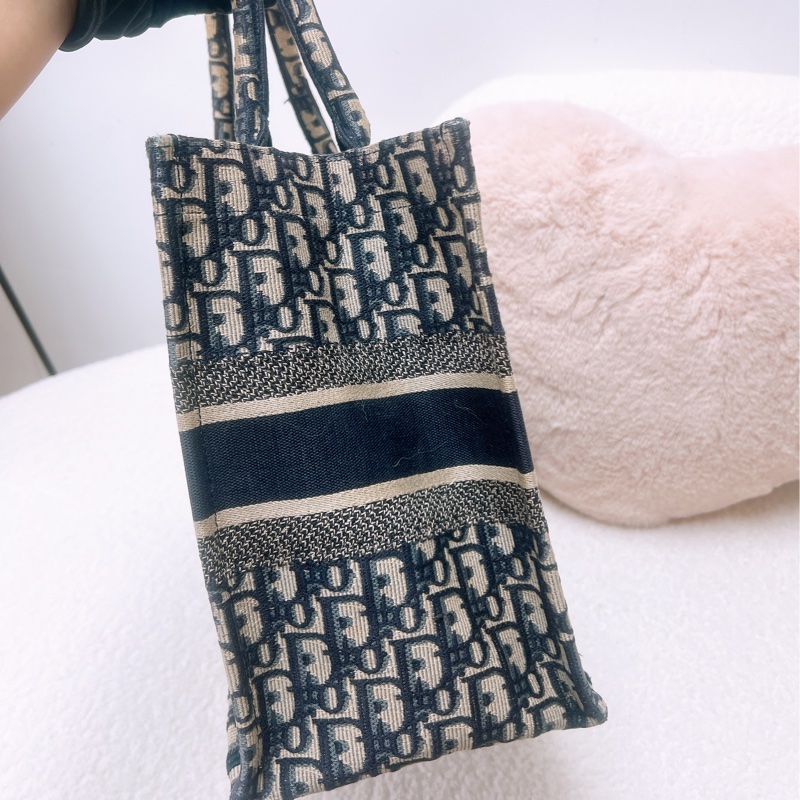 Dior book 藍色老花中號托特-8