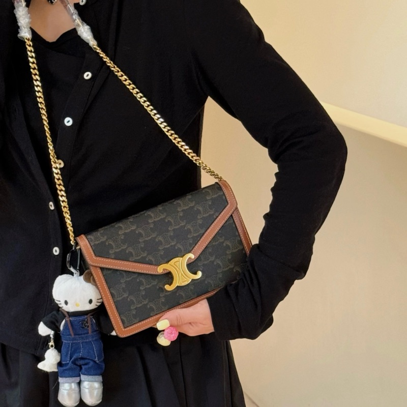 【極新🎁】 Celine Margo Triomphe 凱旋門老花 斜背包（專櫃95,000）-2