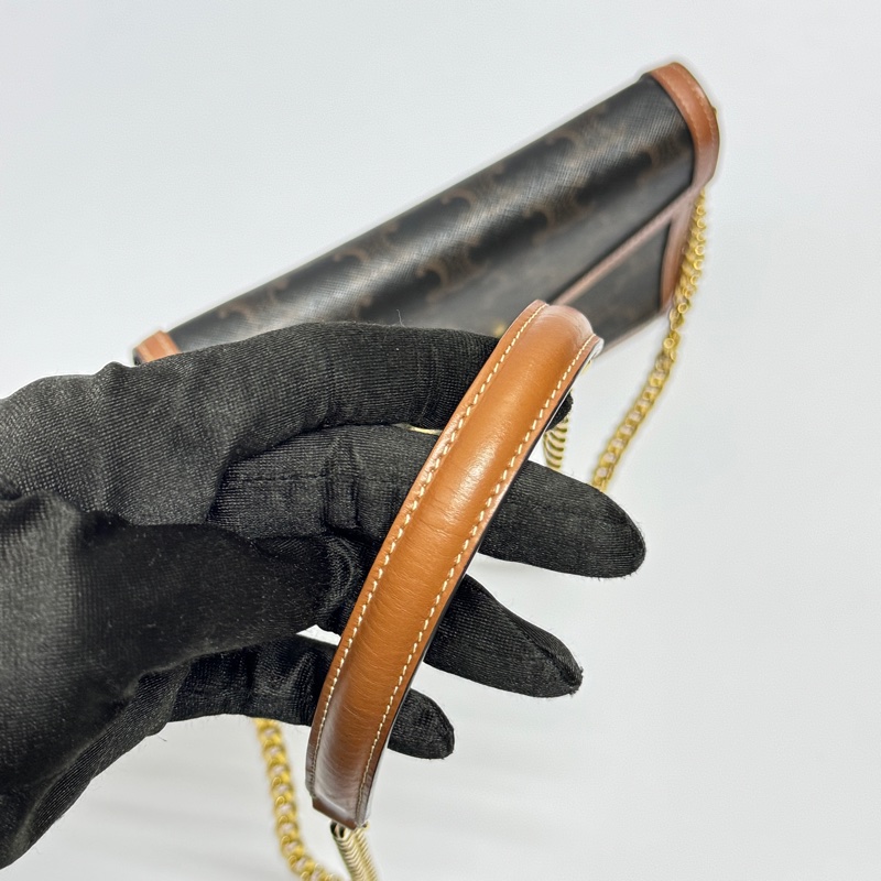 【極新🎁】 Celine Margo Triomphe 凱旋門老花 斜背包（專櫃95,000）-7