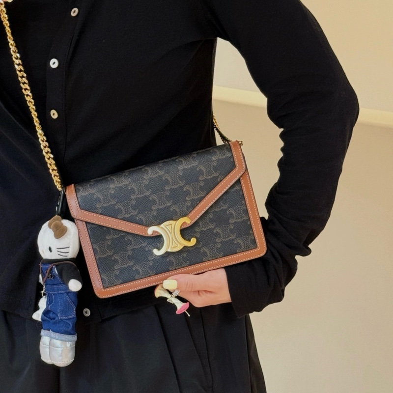 【極新🎁】 Celine Margo Triomphe 凱旋門老花 斜背包（專櫃95,000）-14