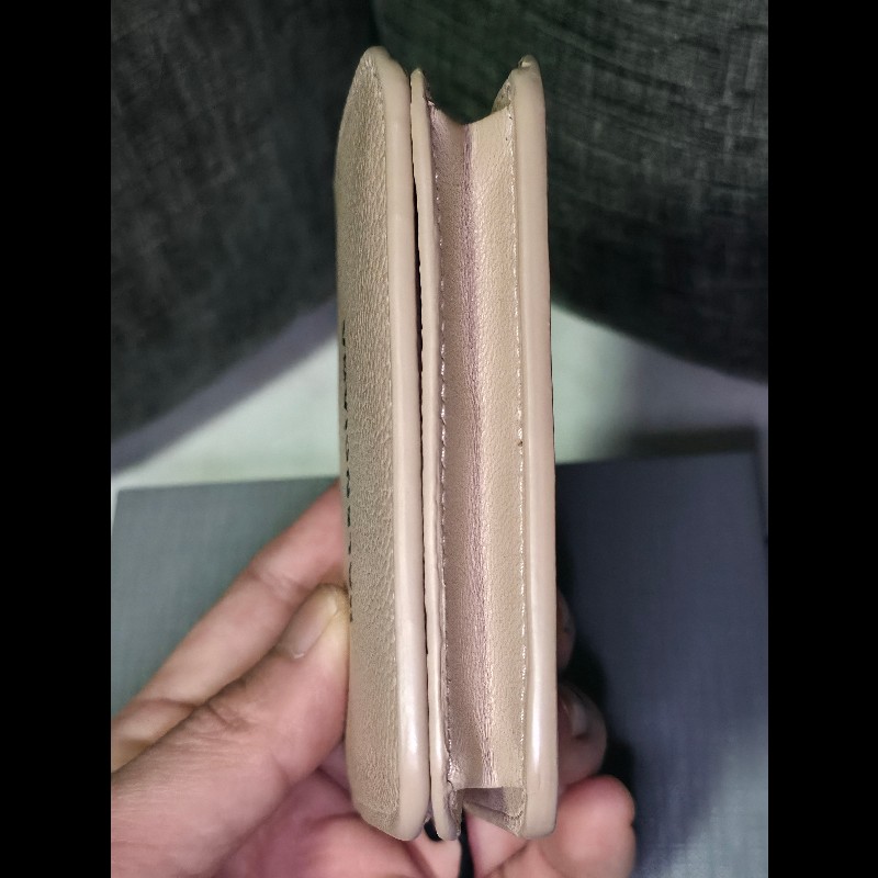 [全新]Balenciaga 巴黎世家 奶茶色短夾 附零袋-5