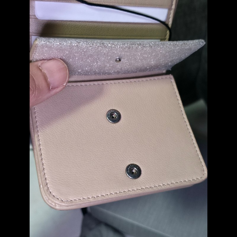 [全新]Balenciaga 巴黎世家 奶茶色短夾 附零袋-8