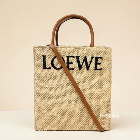 莉亞精品♡LOEWE大款草編兩用包 二手