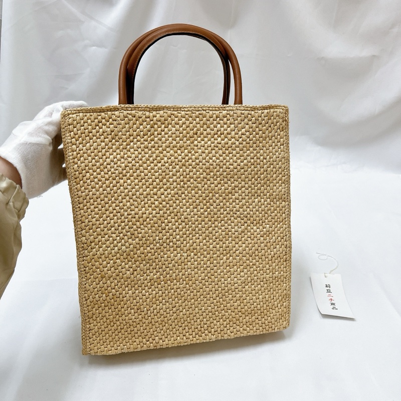 莉亞精品♡LOEWE大款草編兩用包 二手-3