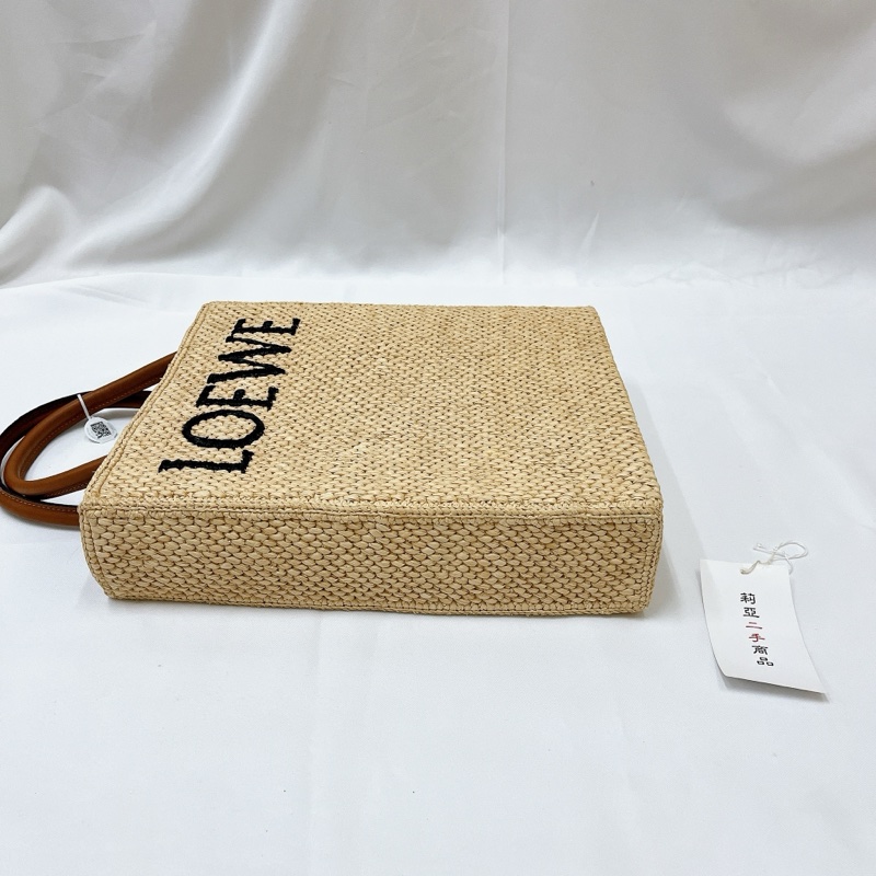 莉亞精品♡LOEWE大款草編兩用包 二手-5