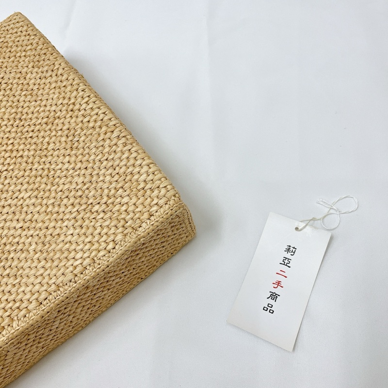 莉亞精品♡LOEWE大款草編兩用包 二手-6